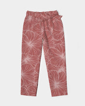 Load image into Gallery viewer, Hibiscus Women&#39;s Belted Tapered Pants (Light Pink)
