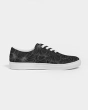 Load image into Gallery viewer, Hibiscus Women&#39;s Lace Up Canvas Shoe (Gray)
