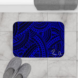 Tribal Bath Mat (Royal Blue)