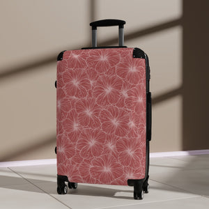 Hibiscus Cabin Suitcase (Light Pink)