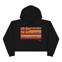 Load image into Gallery viewer, Kanaka Kollection Tribal Flag Cropped Hoodie (Y/G)

