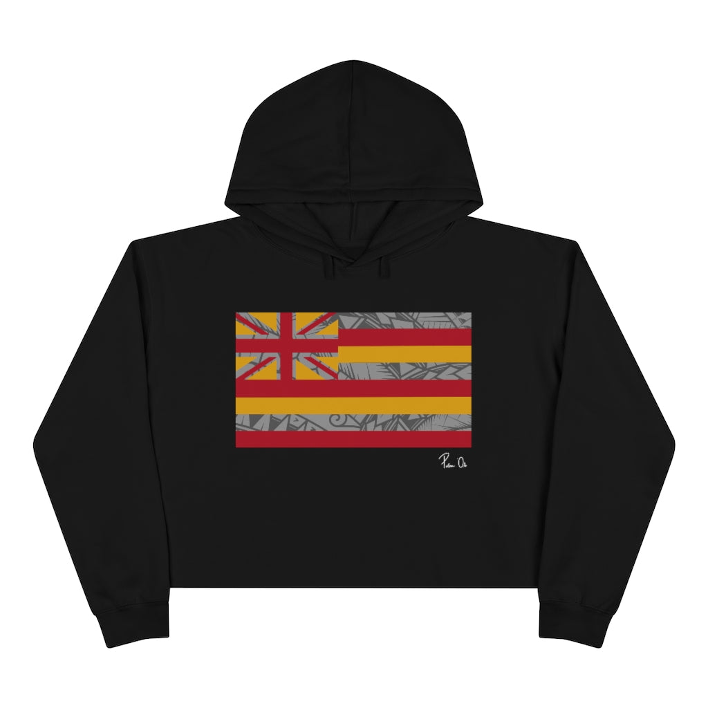 Kanaka Kollection Tribal Flag Cropped Hoodie (Y/G)