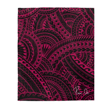 Load image into Gallery viewer, Tribal Velveteen Plush Blanket (Pink)
