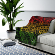 Load image into Gallery viewer, Tribal Velveteen Plush Blanket (Reggae)
