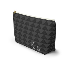 ‘Io Script Accessory Pouch w T-bottom (Gray)