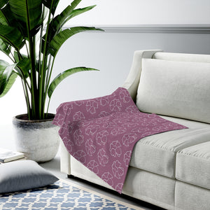 Puakenikeni Velveteen Plush Blanket (Purple)