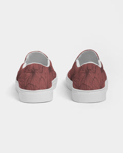Hibiscus Women's Slip-On Canvas Shoe (Pink)