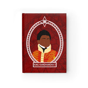 Tribal King Kamehameha II Journal - Ruled Line (Red)