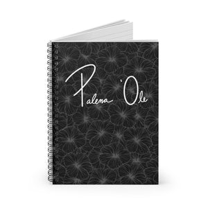 Hibiscus Spiral Notebook - Ruled Line (Gray)