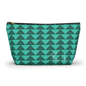‘Io Script Accessory Pouch w T-bottom (Teal)