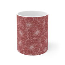 Load image into Gallery viewer, Hibiscus Graphic Mug 11oz (Light Pink)
