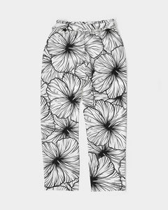 Hibiscus Women's Belted Tapered Pants (B&W)