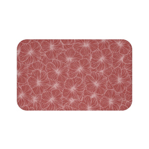 Hibiscus Bath Mat (Light Pink)