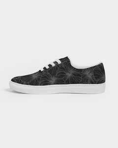Hibiscus Women's Lace Up Canvas Shoe (Gray)