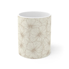 Load image into Gallery viewer, Hibiscus Graphic Mug 11oz (Off White)
