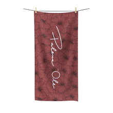 Load image into Gallery viewer, Hibiscus Script Polycotton Towel (Pink)

