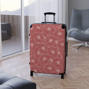 Hibiscus Cabin Suitcase (Light Pink)