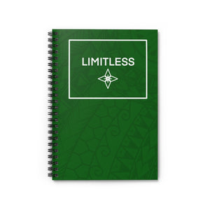Tribal LIMITLESS Square Spiral Notebook - Ruled Line (Green)
